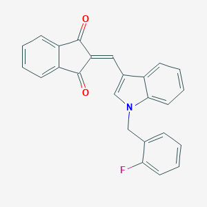 2-{[1-(2-fluorobenzyl)-1H-indol-3-yl]methylidene}-1H-indene-1,3(2H)-dione