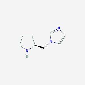 molecular formula C8H13N3 B3283938 (S)-1-(Pyrrolidin-2-ylmethyl)-1H-imidazole CAS No. 775567-38-9