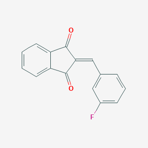 molecular formula C16H9FO2 B328394 2-(3-Fluorobenzylidene)-1H-indene-1,3(2H)-dione 