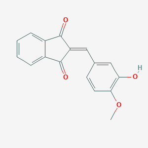 molecular formula C17H12O4 B328395 2-(3-hydroxy-4-methoxybenzylidene)-1H-indene-1,3(2H)-dione 