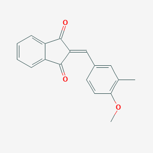 molecular formula C18H14O3 B328397 2-(4-methoxy-3-methylbenzylidene)-1H-indene-1,3(2H)-dione 