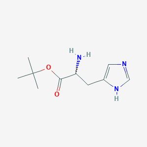 molecular formula C10H17N3O2 B3283977 Tert-butyl (2R)-2-amino-3-(1H-imidazol-4-YL)propanoate CAS No. 777051-62-4