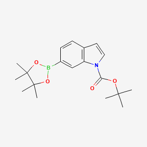 molecular formula C19H26BNO4 B3283984 tert-butyl 6-(4,4,5,5-tetramethyl-1,3,2-dioxaborolan-2-yl)-1H-indole-1-carboxylate CAS No. 777061-38-8