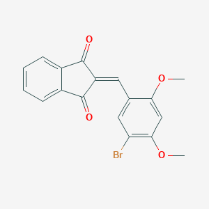 molecular formula C18H13BrO4 B328399 2-(5-bromo-2,4-dimethoxybenzylidene)-1H-indene-1,3(2H)-dione 