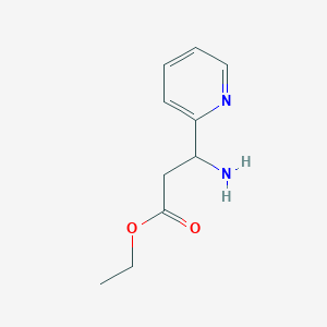 molecular formula C10H14N2O2 B3283993 Ethyl 3-amino-3-(pyridin-2-yl)propanoate CAS No. 77742-21-3