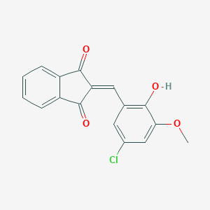 molecular formula C17H11ClO4 B328400 2-(5-chloro-2-hydroxy-3-methoxybenzylidene)-1H-indene-1,3(2H)-dione 