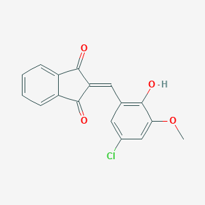 2-(5-chloro-2-hydroxy-3-methoxybenzylidene)-1H-indene-1,3(2H)-dione