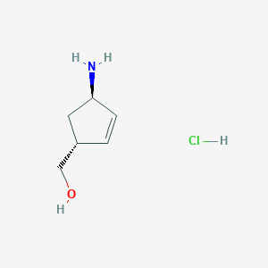 (trans-4-Aminocyclopent-2-en-1-yl)methanol hydrochloride