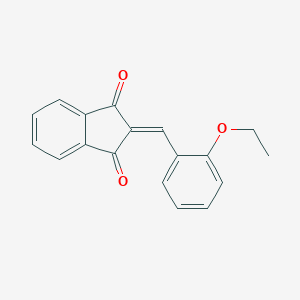 molecular formula C18H14O3 B328401 2-[(2-Ethoxyphenyl)methylidene]indene-1,3-dione CAS No. 61499-30-7