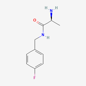 molecular formula C10H13FN2O B3284037 (S)-2-Amino-N-(4-fluoro-benzyl)-propionamide CAS No. 777843-73-9