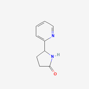 molecular formula C9H10N2O B3284052 5-Pyridin-2-yl-pyrrolidin-2-one CAS No. 77790-62-6