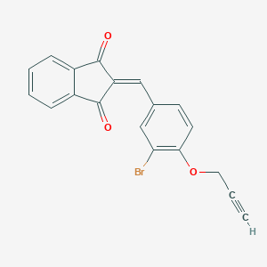 molecular formula C19H11BrO3 B328409 2-[3-bromo-4-(prop-2-yn-1-yloxy)benzylidene]-1H-indene-1,3(2H)-dione 