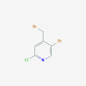 molecular formula C6H4Br2ClN B3284123 5-Bromo-4-(bromomethyl)-2-chloropyridine CAS No. 778611-65-7