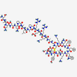 molecular formula C138H209N41O40S2 B3284144 (亮氨酸8，D-色氨酸22，酪氨酸25)-生长抑素28 CAS No. 77909-99-0