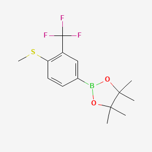 molecular formula C14H18BF3O2S B3284162 4-甲硫基-3-(三氟甲基)苯基硼酸频哪醇酯 CAS No. 779331-59-8
