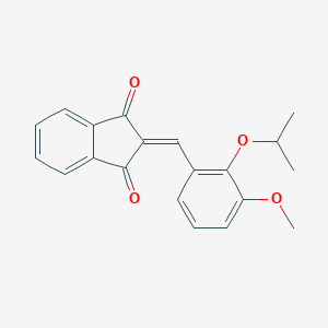 molecular formula C20H18O4 B328421 2-(2-isopropoxy-3-methoxybenzylidene)-1H-indene-1,3(2H)-dione 