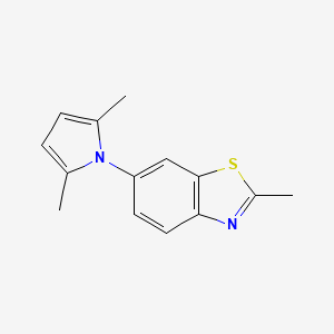 molecular formula C14H14N2S B3284225 6-(2,5-dimethyl-1H-pyrrol-1-yl)-2-methylbenzo[d]thiazole CAS No. 780806-01-1