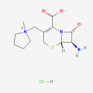 (R,R)-7-Amino-3-(1-methylpyrrolidinio)methyl-3-cephem-4-carboxylate hcl