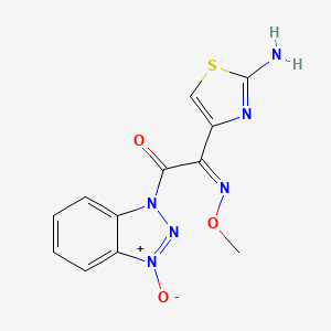 molecular formula C12H10N6O3S B3284245 1H-Benzotriazole,1-[(2-amino-4-thiazolyl)(methoxyimino)acetyl]-, 3-oxide, (Z)-(9CI) CAS No. 78162-04-6