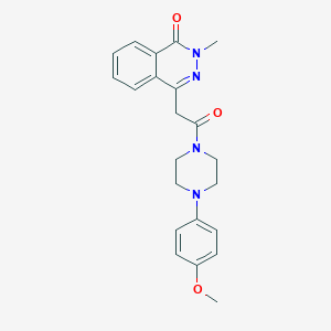 molecular formula C22H24N4O3 B328426 4-{2-[4-(4-METHOXYPHENYL)PIPERAZIN-1-YL]-2-OXOETHYL}-2-METHYL-1,2-DIHYDROPHTHALAZIN-1-ONE 