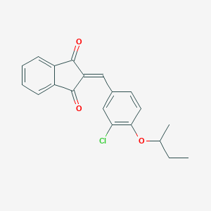 molecular formula C20H17ClO3 B328427 2-[4-(butan-2-yloxy)-3-chlorobenzylidene]-1H-indene-1,3(2H)-dione 