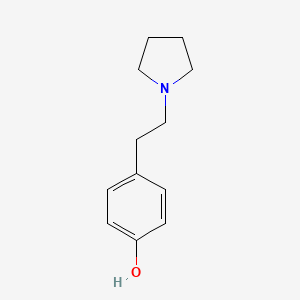 molecular formula C12H17NO B3284275 4-(2-(Pyrrolidin-1-yl)ethyl)phenol CAS No. 78190-32-6