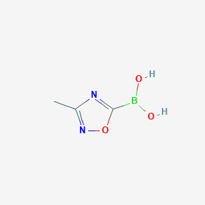 molecular formula C3H5BN2O3 B3284285 (3-Methyl-1,2,4-oxadiazol-5-yl)boronic acid CAS No. 782452-17-9