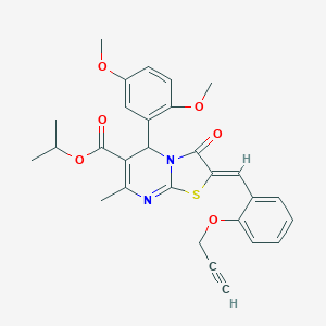 isopropyl 5-(2,5-dimethoxyphenyl)-7-methyl-3-oxo-2-[2-(2-propynyloxy)benzylidene]-2,3-dihydro-5H-[1,3]thiazolo[3,2-a]pyrimidine-6-carboxylate