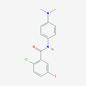 molecular formula C15H14ClIN2O B328433 2-chloro-N-[4-(dimethylamino)phenyl]-5-iodobenzamide 