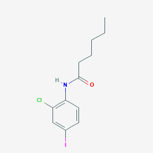 molecular formula C12H15ClINO B328435 N-(2-chloro-4-iodophenyl)hexanamide 