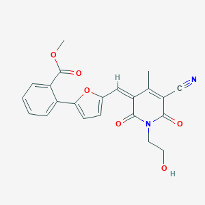 methyl 2-(5-{(Z)-[5-cyano-1-(2-hydroxyethyl)-4-methyl-2,6-dioxo-1,6-dihydropyridin-3(2H)-ylidene]methyl}-2-furyl)benzoate