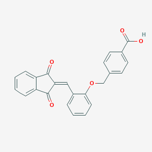 4-({2-[(1,3-dioxo-1,3-dihydro-2H-inden-2-ylidene)methyl]phenoxy}methyl)benzoic acid