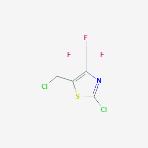 molecular formula C5H2Cl2F3NS B3284411 2-Chloro-5-(chloromethyl)-4-(trifluoromethyl)thiazole CAS No. 78450-98-3