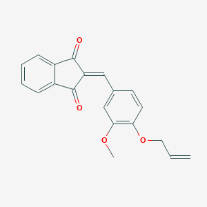 molecular formula C20H16O4 B328443 2-[3-methoxy-4-(prop-2-en-1-yloxy)benzylidene]-1H-indene-1,3(2H)-dione 