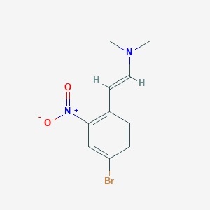 molecular formula C10H11BrN2O2 B3284436 Ethenamine, 2-(4-bromo-2-nitrophenyl)-N,N-dimethyl- CAS No. 78508-22-2