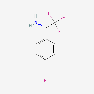 molecular formula C9H7F6N B3284470 (S)-2,2,2-Trifluoro-1-(4-(trifluoromethyl)phenyl)ethanamine CAS No. 785766-87-2
