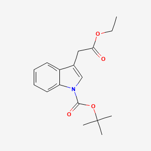 tert-butyl 3-(2-ethoxy-2-oxoethyl)-1H-indole-1-carboxylate