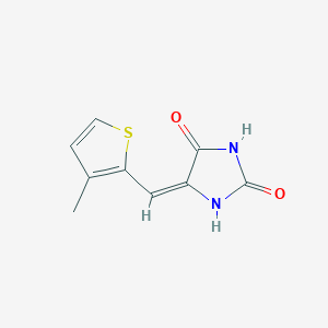 molecular formula C9H8N2O2S B328451 5-[(3-Methyl-2-thienyl)methylene]-2,4-imidazolidinedione 