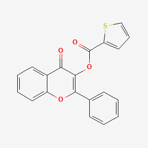 molecular formula C20H12O4S B3284512 4-氧代-2-苯基-4H-色满-3-基噻吩-2-羧酸酯 CAS No. 786663-61-4