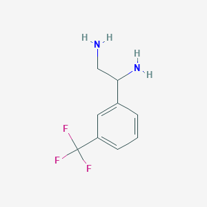 molecular formula C9H11F3N2 B3284633 1-[3-(Trifluoromethyl)phenyl]ethane-1,2-diamine CAS No. 789429-61-4