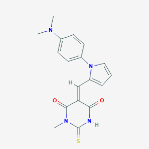 molecular formula C18H18N4O2S B328466 (5E)-5-({1-[4-(dimethylamino)phenyl]-1H-pyrrol-2-yl}methylidene)-1-methyl-2-thioxodihydropyrimidine-4,6(1H,5H)-dione 