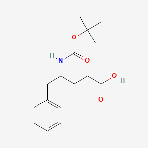molecular formula C16H23NO4 B3284660 4-叔丁氧羰基氨基-5-苯基戊酸 CAS No. 790223-54-0