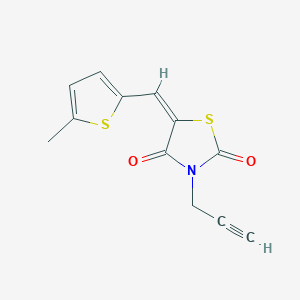 (5E)-5-[(5-methylthiophen-2-yl)methylidene]-3-prop-2-ynyl-1,3-thiazolidine-2,4-dione