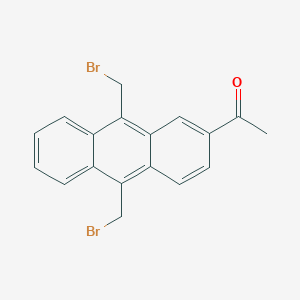 1-[9,10-Bis(bromomethyl)-2-anthracenyl]ethanone