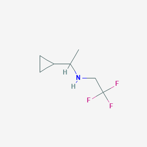 molecular formula C7H12F3N B3284680 (1-Cyclopropylethyl)(2,2,2-trifluoroethyl)amine CAS No. 790263-40-0