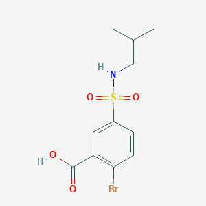 molecular formula C11H14BrNO4S B3284681 2-Bromo-5-[(2-methylpropyl)sulfamoyl]benzoic acid CAS No. 790271-05-5