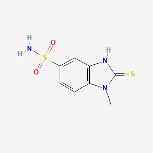 molecular formula C8H9N3O2S2 B3284688 2-mercapto-1-methyl-1H-benzimidazole-5-sulfonamide CAS No. 790271-20-4