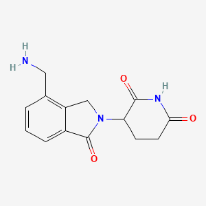 molecular formula C14H15N3O3 B3284709 3-[4-(Aminomethyl)-1-oxo-isoindolin-2-yl]piperidine-2,6-dione CAS No. 790652-68-5