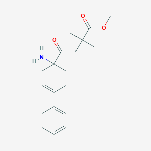 molecular formula C19H23NO3 B3284810 Methyl 4-(4-amino-1,1-biphenyl-4-yl)-2,2-dimethyl-4-oxobutanoate CAS No. 791593-76-5