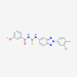 N-{[2-(3-chloro-4-methylphenyl)-2H-benzotriazol-5-yl]carbamothioyl}-3-methoxybenzamide